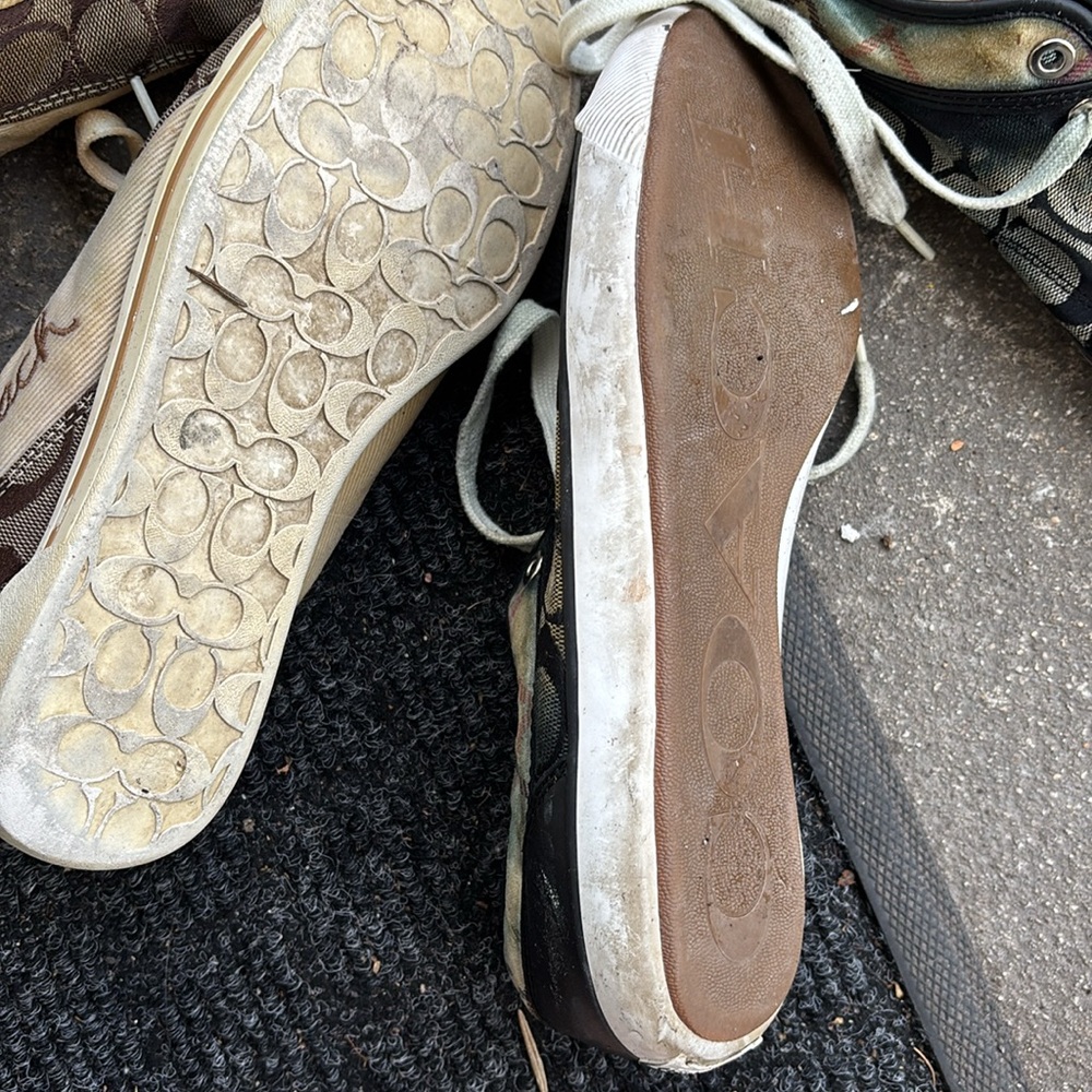 Coach Sneakers Black And Gold Monogram - image 3